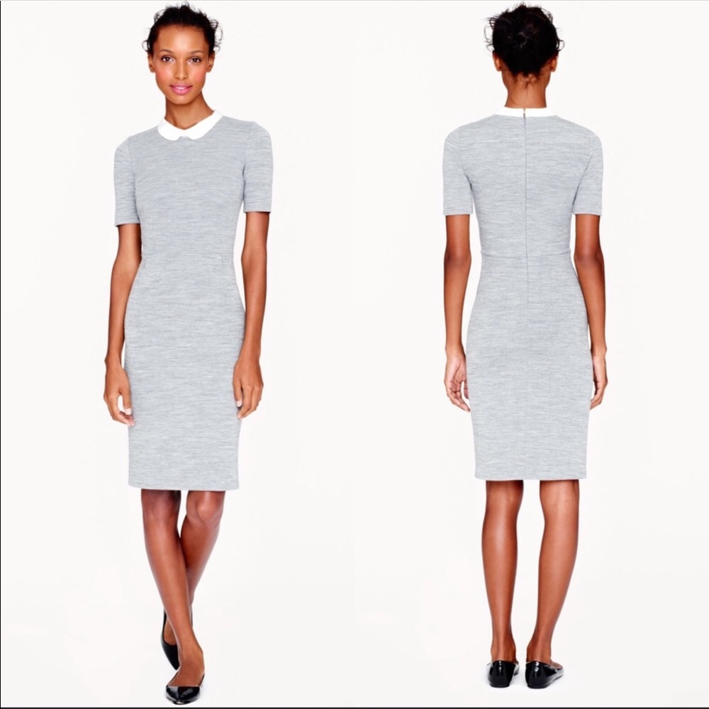 J.Crew Gray Peter Pan Collar Dress, SZ 10